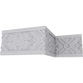 Mld05x00wa Ekena Millwork 849014006529 Wakefield Leaf Chair Rail 5 Inch H X 5/8 P 94 1/2 L White