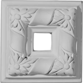 Ros04x04kd Ekena Millwork 849014012179 Kendall Square Rosette 4 Inch W X H 1 P Primed