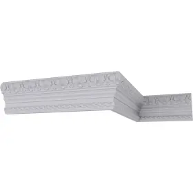 Ekena Millwork 849014037127 5 7/8 Inch H X 2 5/8 P 6 3/8 F 94 1/2 L 4 Repeat Loera With Rope Moulding