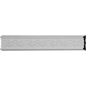 Pml04x01fe Ekena Millwork 849014045221 Federal With Flowers Panel Moulding 4 3/8 Inch H X 7/8