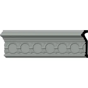 Ekena Millwork 849014095004 4 1/2 Inch H X 1 1/8 P 94 L 2 Repeat Hera Chair Rail
