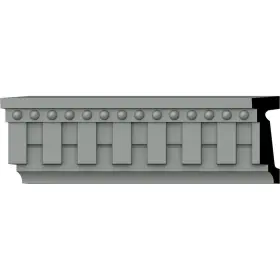 Ekena Millwork 849014095387 3 1/8 Inch H X 1 P 94 1/2 L 1/4 Repeat Kepler Dentil With Bead Chair Rail