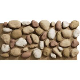 Ekena Millwork Pnu24x48rrcd Everstone River Rock Faux Panel 49 Inch W X 24 3/4 H 3 D Canyon Dune Color