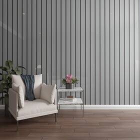 Ekena Millwork Swa55x94x0125gr 94 Inch H X 1/8 T Adjustable Acrylic Slat Wall Panel Kit With 4 W Slats Grey Conta