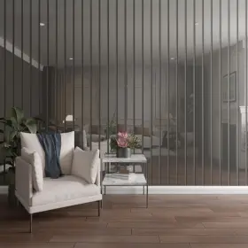 Swa55x94x0125sv Ekena Millwork 94 Inch H X 1/8 T Adjustable Acrylic Slat Wall Panel Kit With 4 W Slats Silver Mirr