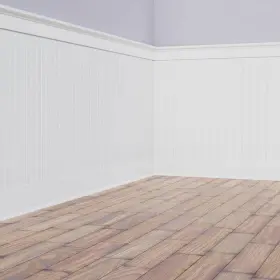 Wpkp40bbd Ekena Millwork 5/8 Inch X 96 40 Pvc Deluxe Beadboard Wainscoting Moulding Kit For Up