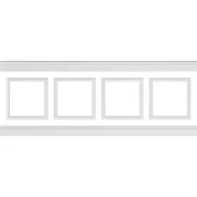 Wpkusq081p036 Ekena Millwork 94 1/2 Inch Adjustable 36 To 40 23 Sq. Ft. Polyurethane Ashford Square