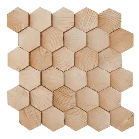 Wpw12x12hcmepi Ekena Millwork Small Honeycomb Wood Mosaic Tile Boatwood Wall Panels Pine