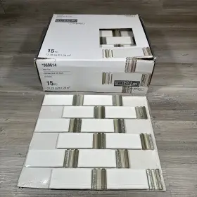 960614 Elida Ceramica Sierra Metallic Subway Tile Box Of 15 New 13.78 Sq Ft