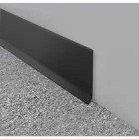 Nrlal80nm25 Emac Tile Edging Trim 3.14 Inch W Smooth Curve Bottom Aluminum Commercial Matte Black