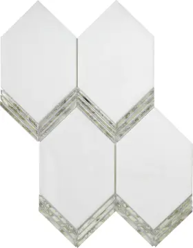 Emser Tile 759147916056 W94intrm1115mpk Intrigue - 11 Inch X 15 Hexagon Floor And Mirror