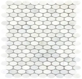 M05wintfr1212mov Emser Tile M051212mov Winter Frost - 12 Inch X Oval Wall