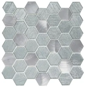 W13glit1212mo Emser Tile Glitz - 12 Inch X Hexagon Wall