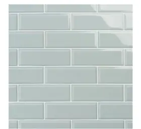 Equipe 435404914738 Masia Olive 3.9 Inch X 11.8 Polished Beveled Ceramic Subway Tile 20 Sq Ft
