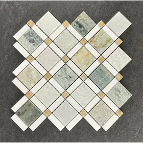 Es Stone 617395142958 Marble Pinwheel Wall And Floor Mosaic Tiles - Case 10