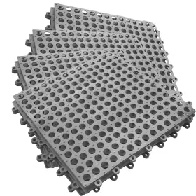 Evancent 747301409131 16pack Drainage Interlocking Floor Mats 12 Inch X12 Non-slip Shower Bathroom Poo