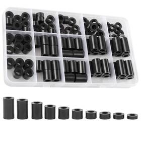 Exqutoo 0052 Black Abs Round Washers Id 6.2mm Od 11mm 3mm 4mm 5mm 6mm Black/6.2mm