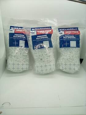Fabrique 645382050054 3 Packs- Barwalt Tile Spacers 1/16 1.5 Mm 3000 Total