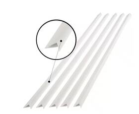 Facade 764890136187 47 Inch Vinyl Large Profile Outside Corner Trim In Matte White 5-pack