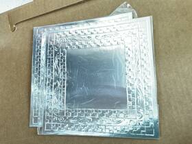 Factory Direct Craft 284582 Package Of 2 Vintage Look Reproduction 8 Inch Galvanized Metal Embossed Tin