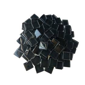 Fairuo Faiiruo-17 Mosaic Tiles Squares Black Crystal Glass Tile For Crafts Bulk Diy Pict