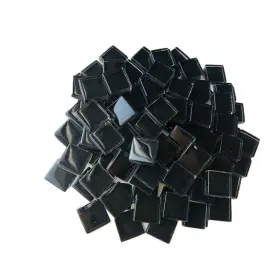 Faiiruo-17 Fairuo Mosaic Tiles Squares Black Crystal Glass Tile For Crafts Bulk Diy Pict