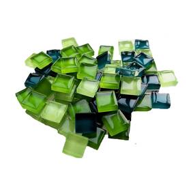 Fairuo Faiiruo-23 100 Pieces Bulk Mosaic Tiles Assorted Color Opaque Glass Crafts Suppli