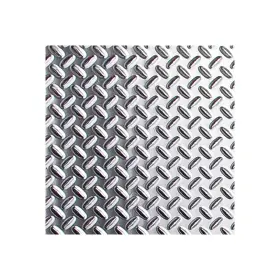 Dp208 FasÄ De - .013 Inch Diamond Plate Brushed Aluminum Decorative Vinyl Wall Pane