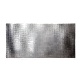 Fas De J66-08 4ft X 8ft .013in Diamond Plate Brushed Aluminum Decorative Vinyl Wall Panel