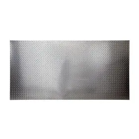 J66-08 Fas De 4ft X 8ft .013in Diamond Plate Brushed Aluminum Decorative Vinyl Wall Panel