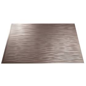 Fasade D72-29 18 Inch X 24 Thermoplastic Backsplash Panel Brushed Nickel Ripple