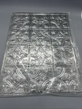 Pb5021 Fasade 5- 18 Inch X 24 Thermoplastic Backsplash Panel Crosshatch Silver