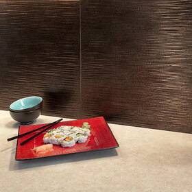 Fasade Pb6231 18in X 24in Ripple Antique Bronze Backsplash Panel 5pk