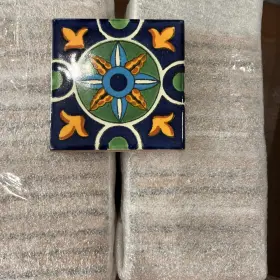 211315-316 Fine Crafts & Imports 3 X 36 Pcs Romini Mexican Clay Tile Handmade Talavera Backs 211315-316 Fine Crafts & Imports 3 X 36 Pcs Romini Mexican Clay Tile Handmade Talavera Backs