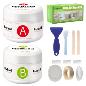 Abjiao-w6 Fixbuild Tub Repair Porcelain Kit Crack For Bathtubs Sinks Marble