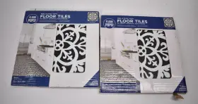 Fp2475 Floor Pops Lot Of 20 Sheets Gothic Tiles Vinyl Peel And Stick 12 Inch X