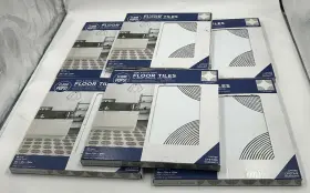 Fp4283 Floor Pops 6 10 Pk Peel And Stick Vinyl Tiles Luminary 12x12 Inch B&w