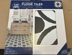 Fp4664 Floor Pops 10 Peel And Stick Tiles Vinyl 12 Inch X .06 Fp4664 Floor Pops 10 Peel And Stick Tiles Vinyl 12 Inch X .06