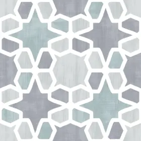 Floorpops 091212606906 Rajah Peel And Stick Floor Tiles Blue