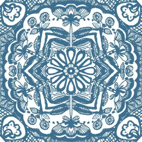 Fp4945 Floorpops 091212809239 12-in By Blue Erina Peel And Stick Floor Tiles