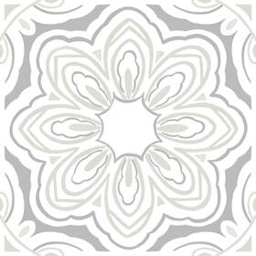 Floorpops Fp3896 Gray Morris Peel And Stick Floor Tiles Medallion Vinyl Tiles