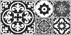 Floorpops Fp6166 Valencia Charcoal Peel And Stick Floor Tiles Black