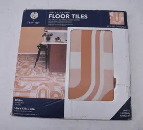 Fp6337 Floorpops Brenda Daworld Terracotta Peel And Stick Floor Tiles 10 Pack 12 Inch X
