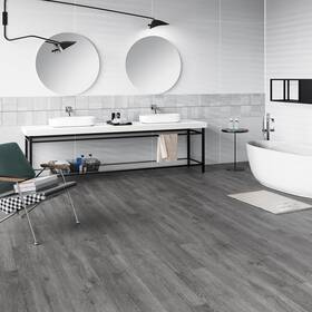 Florexp B0dm8lfckt Vinyl Flooring 18pcs Dark Grey Peel And Stick Waterproof Lvt Tiles 2.0mm
