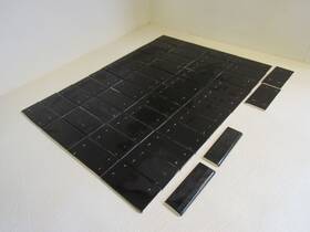 Florida Tile 50605w Subway Lot Of 48 6in X 3in Black Ceramic