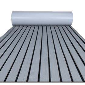 Focean Ts-015 Eva Foam Boat Decking Faux Teak Marine Mat For Yacht Rv Kayak 94.5 Inch X15.7 Grey