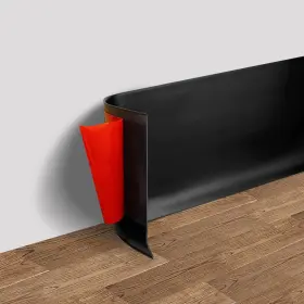 Fonuno 705353736582 Vinyl Wall Base Baseboard Molding Trim 4 Inch Flexible Self Adhesive Rubber Bas