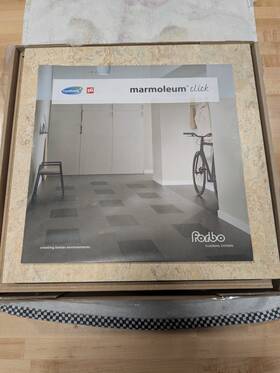 Forbo 333136 Marmoleum Click Inch Caribbean - 7 Natural Linoleum Square Tiles 12x12