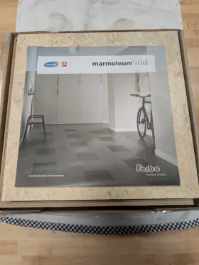 333136 Forbo Marmoleum Click Inch Caribbean - 7 Natural Linoleum Square Tiles 12x12