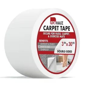 Forhauz 810244025635 Carpet Tape Double Sided For Area Rugs Non Slip Rug Gripper